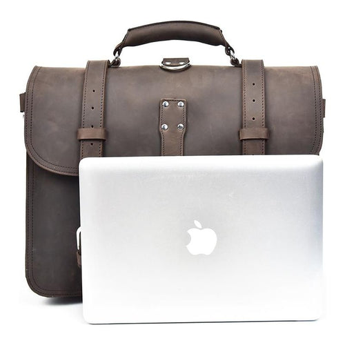 Load image into Gallery viewer, Gustav Messenger Bag | Large Capacity Vintage Leather Messenger
