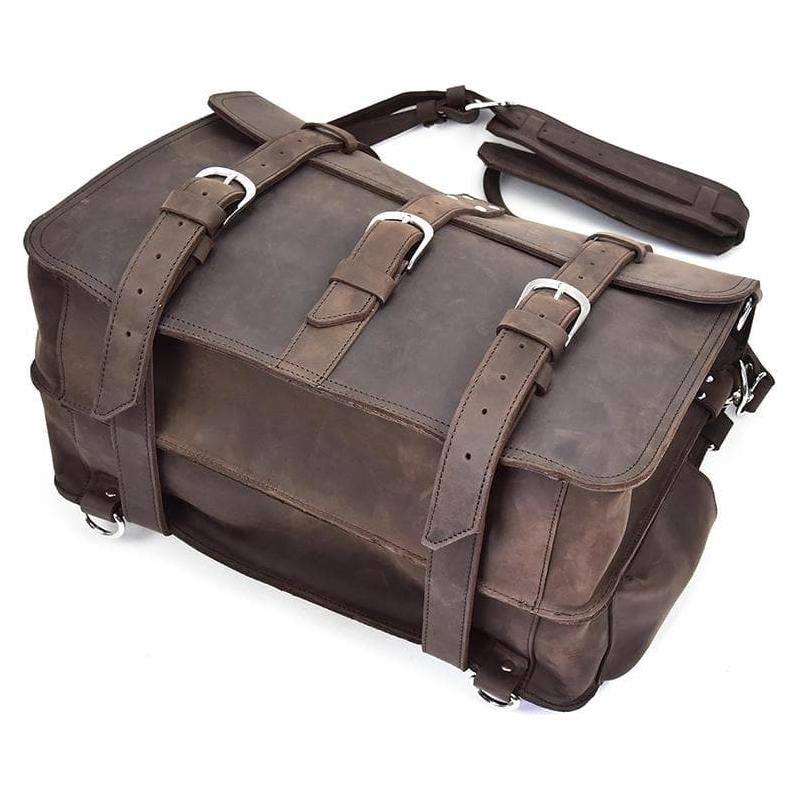 Gustav Messenger Bag | Large Capacity Vintage Leather Messenger