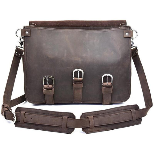 Load image into Gallery viewer, Gustav Messenger Bag | Large Capacity Vintage Leather Messenger
