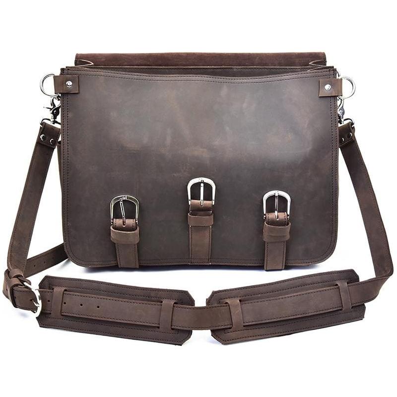 Gustav Messenger Bag | Large Capacity Vintage Leather Messenger