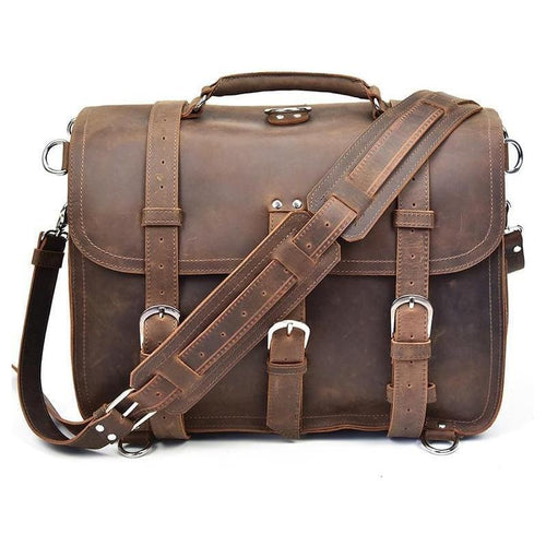 Load image into Gallery viewer, Gustav Messenger Bag | Large Capacity Vintage Leather Messenger
