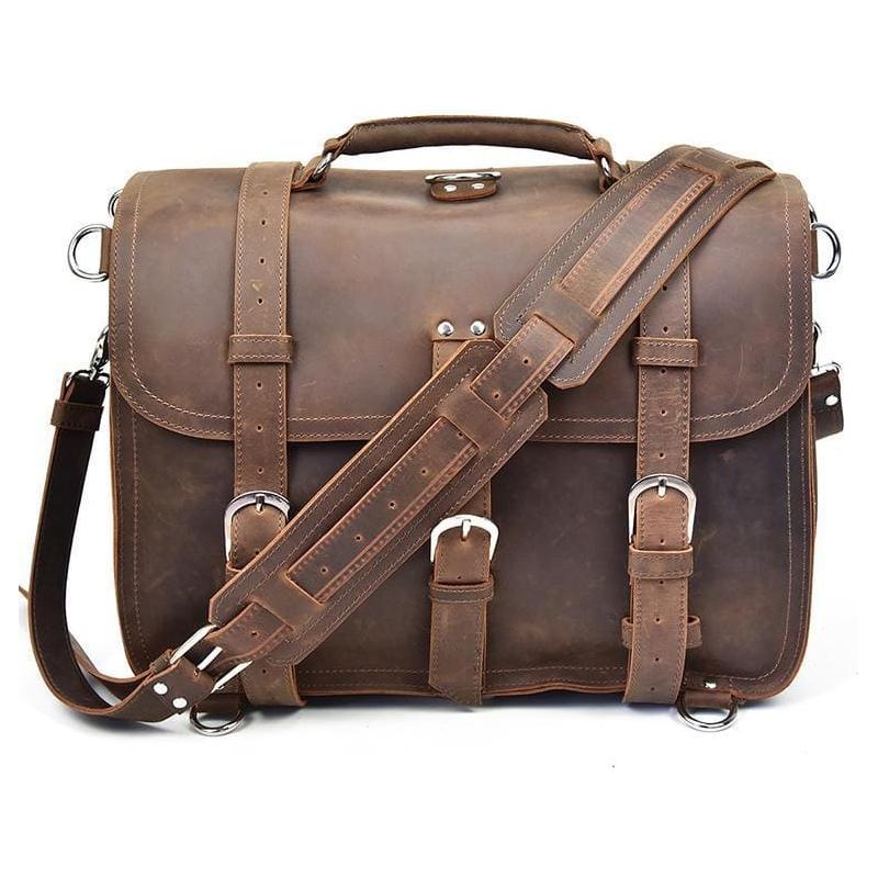 Gustav Messenger Bag | Large Capacity Vintage Leather Messenger