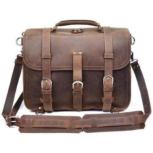 Load image into Gallery viewer, Gustav Messenger Bag | Large Capacity Vintage Leather Messenger
