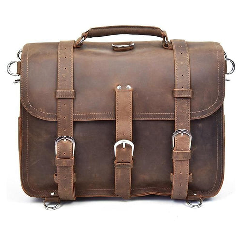 Load image into Gallery viewer, Gustav Messenger Bag | Large Capacity Vintage Leather Messenger
