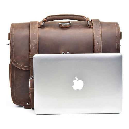 Load image into Gallery viewer, Gustav Messenger Bag | Large Capacity Vintage Leather Messenger
