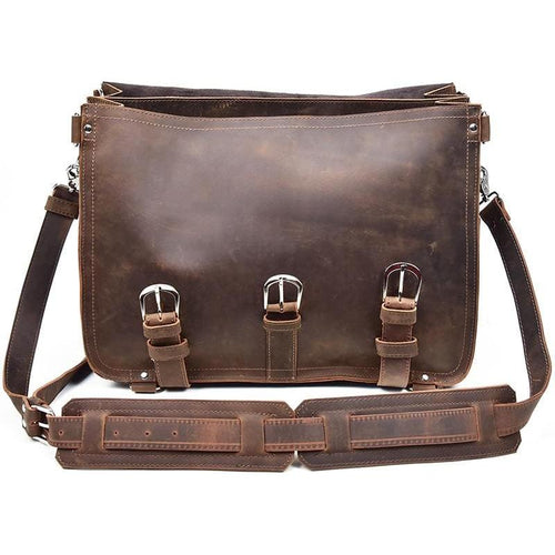 Load image into Gallery viewer, Gustav Messenger Bag | Large Capacity Vintage Leather Messenger
