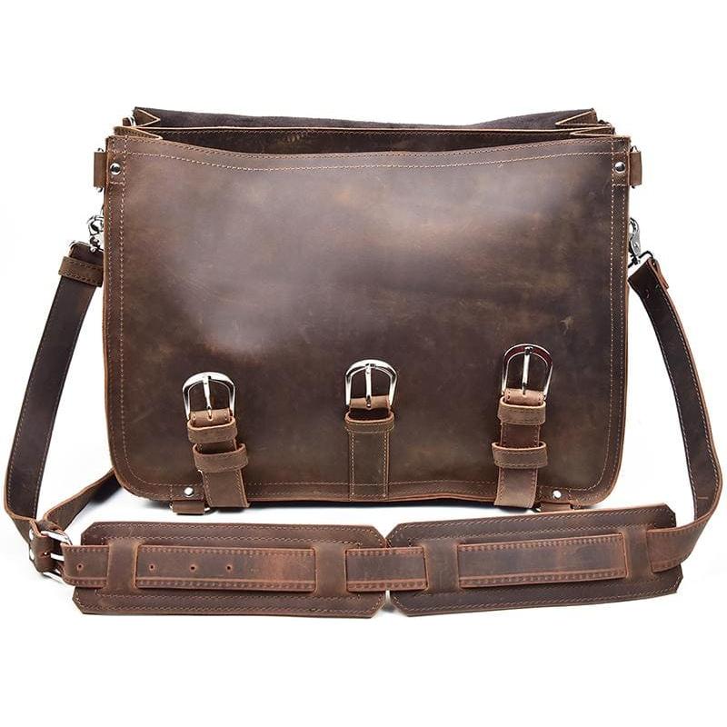 Gustav Messenger Bag | Large Capacity Vintage Leather Messenger