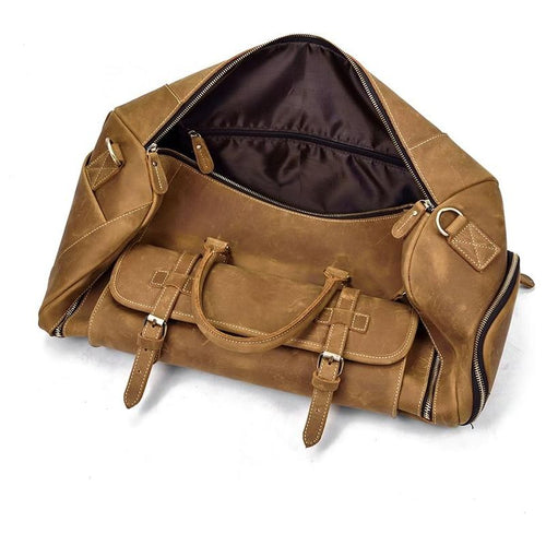 Load image into Gallery viewer, The Bard Weekender | Exquisite Handmade Leather Duffle Bag
