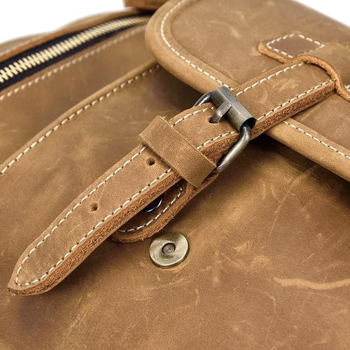 Load image into Gallery viewer, The Bard Weekender | Handmade Leather Duffle Bag
