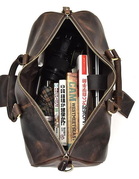 The Brandt Weekender | Exquisite Small Leather Duffle Bag