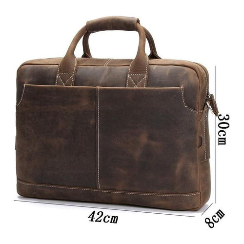 Load image into Gallery viewer, The Welch Briefcase | Vintage Leather Messenger Bag
