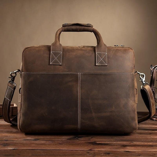 Load image into Gallery viewer, The Welch Briefcase | Vintage Leather Messenger Bag
