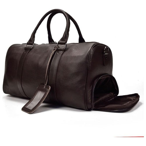 Load image into Gallery viewer, The Endre Weekender | Vintage Leather Duffle Bag
