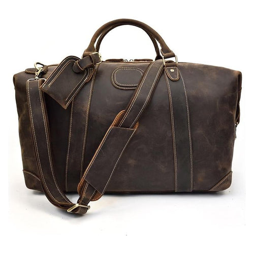 Load image into Gallery viewer, Eira Duffle Bag | Vintage Leather Weekender: The Pinnacle of Elegance
