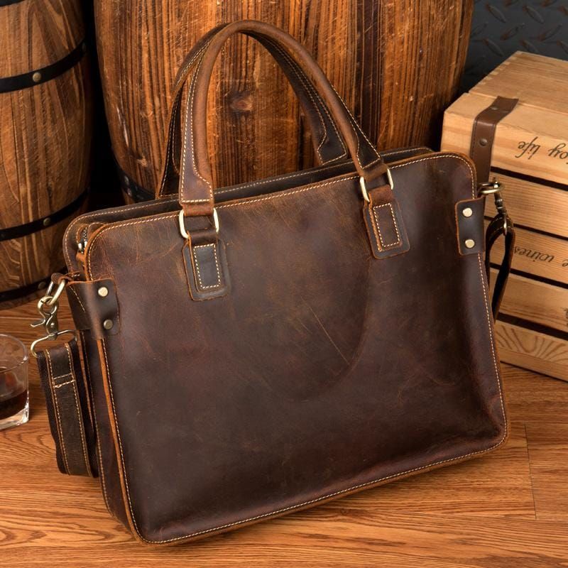 The Viggo Briefcase - Genuine Leather Messenger Bag