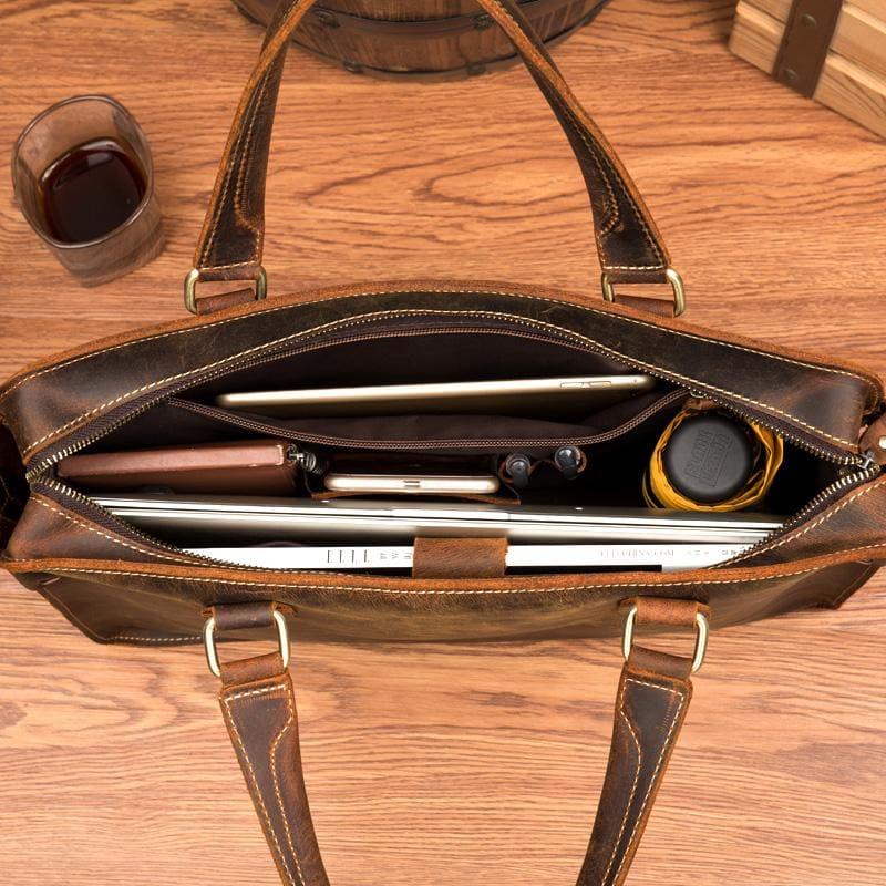 The Viggo Briefcase - Genuine Leather Messenger Bag