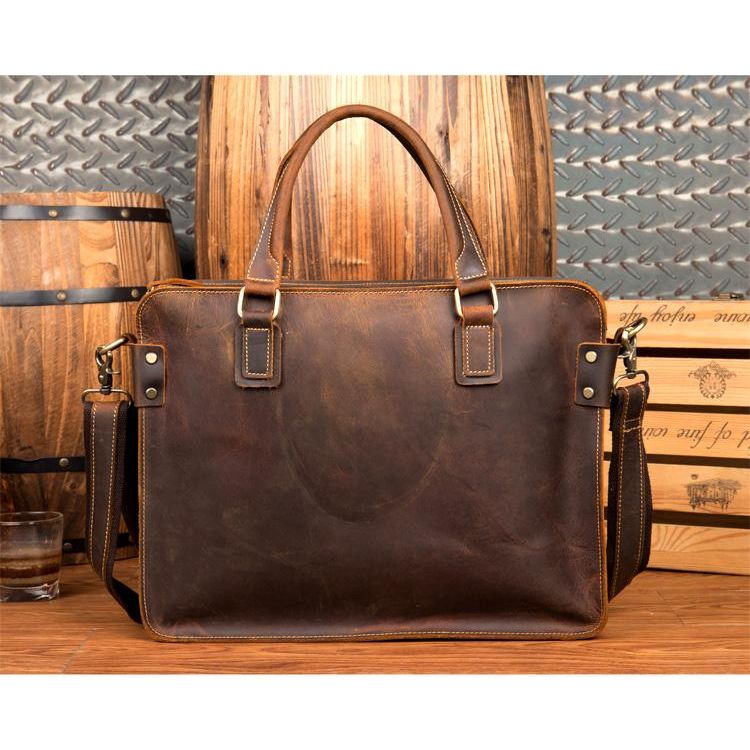 The Viggo Briefcase - Genuine Leather Messenger Bag