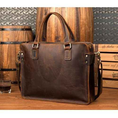 Load image into Gallery viewer, The Viggo Briefcase - Genuine Leather Messenger Bag
