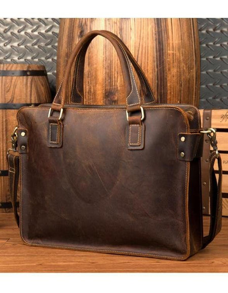 The Viggo Briefcase | Genuine Leather Messenger Bag