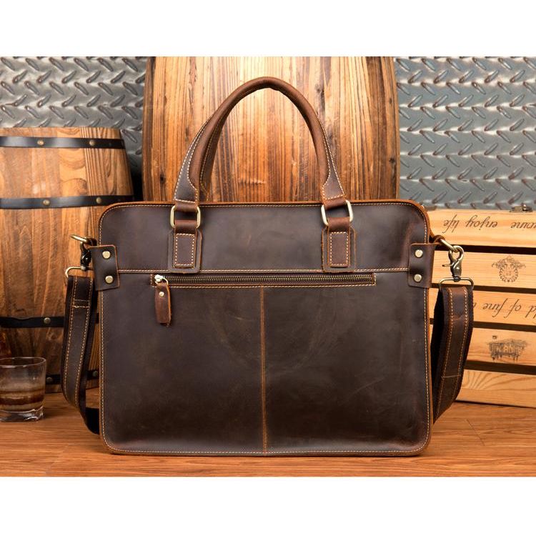 The Viggo Briefcase - Genuine Leather Messenger Bag