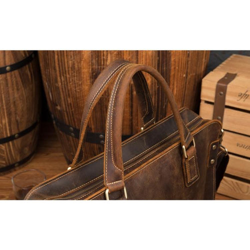 Load image into Gallery viewer, The Viggo Briefcase - Genuine Leather Messenger Bag
