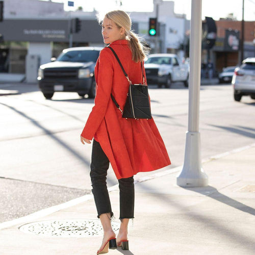 Load image into Gallery viewer, SUSU The Heidi Black Leather Backpack Purse
