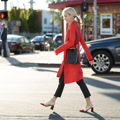 Load image into Gallery viewer, SUSU The Heidi Black Leather Backpack Purse
