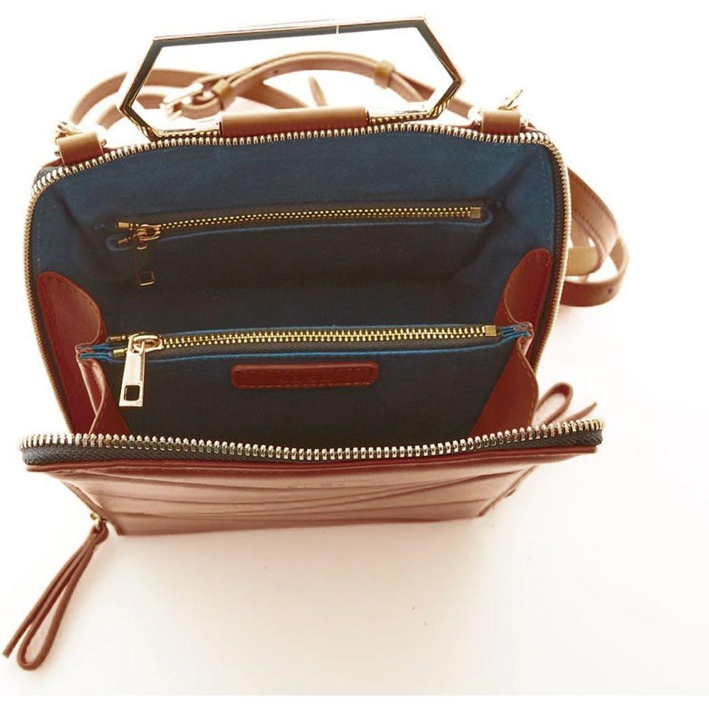 SUSU The Heidi Brown Leather Backpack Purse