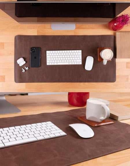 Rawlins Leather Desk Pads - 36x19 and 14.6x31.5 Inches-10