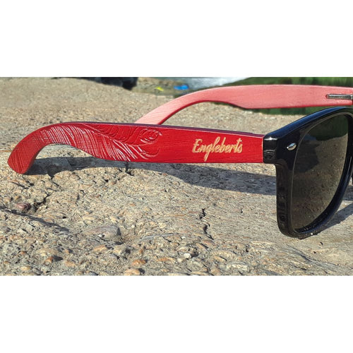 Load image into Gallery viewer, Rosewood Sunglasses With Wood Case, Polarized, Artisan Engraved,
