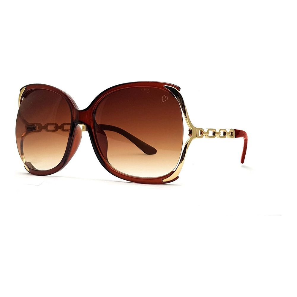 Ruby Rocks 'Cherry' Oversized Sunglasses In Crystal Brown