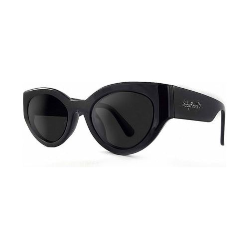 Ruby Rocks Chunky 'Zante' Cateye Sunglasses in Black