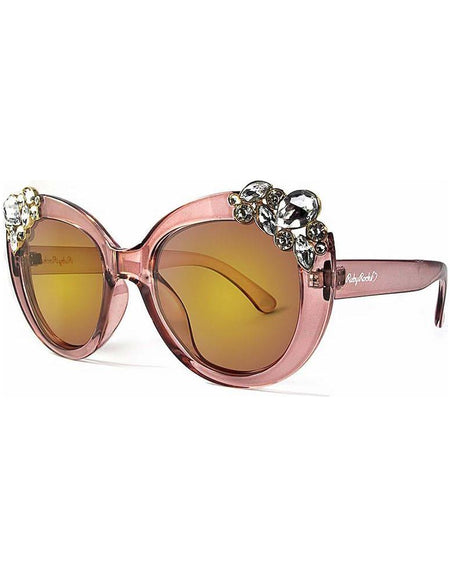 Ruby Rocks Ladies 'Dubai' Gem Detail Sunglasses In Crystal Pink