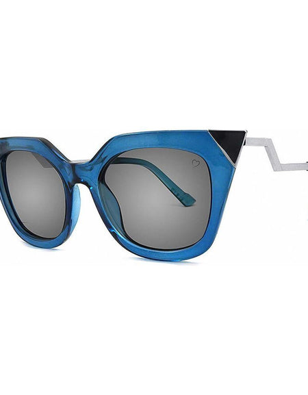 Ruby Rocks Metal Tip And Angled Temple 'Mykonos' Sunglasses In Blue