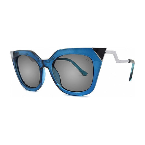 Load image into Gallery viewer, Ruby Rocks Metal Tip And Angled Temple &#39;Mykonos&#39; Sunglasses In Blue
