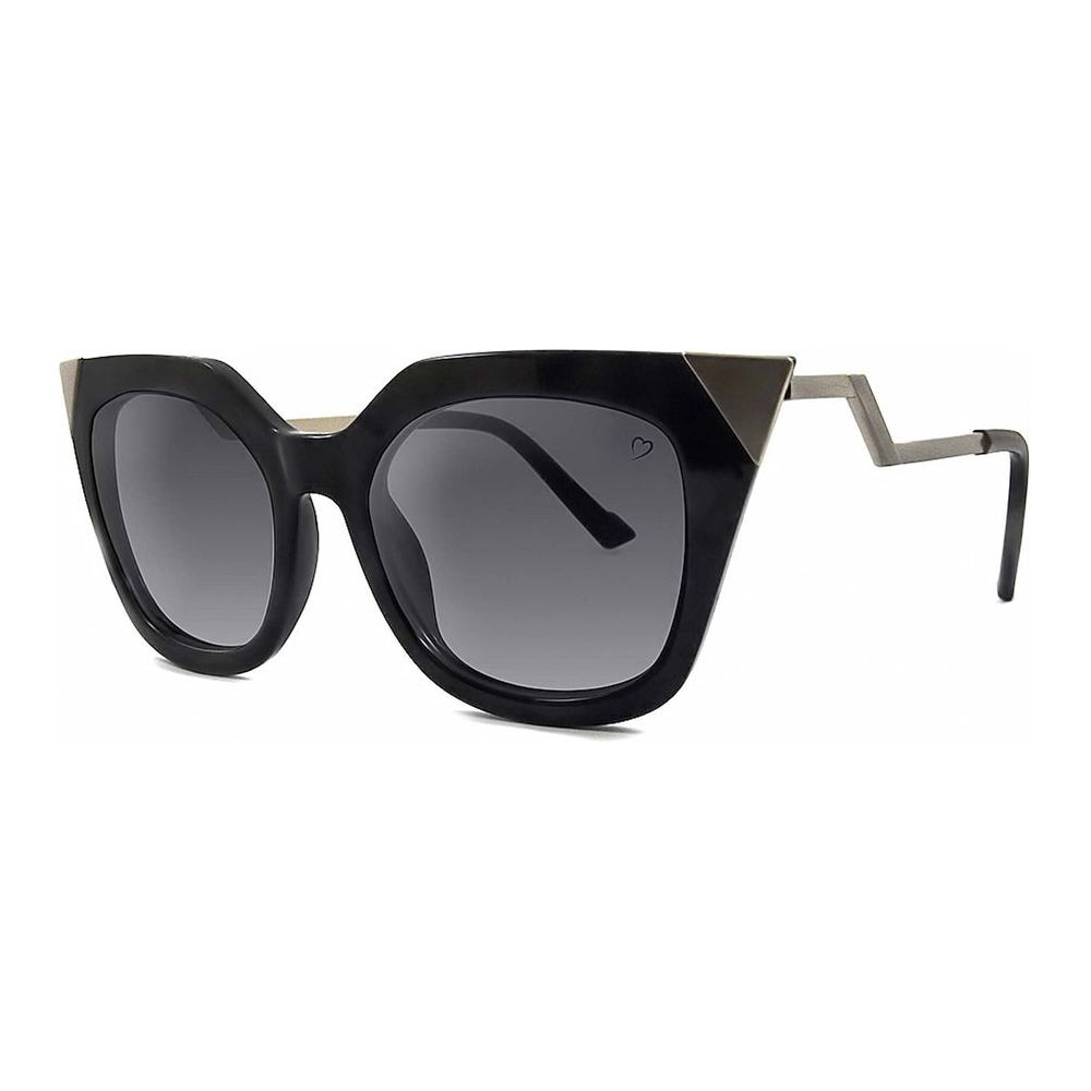 Ruby Rocks Metal Tip And Angled Temple 'Mykonos' Sunglasses In Black