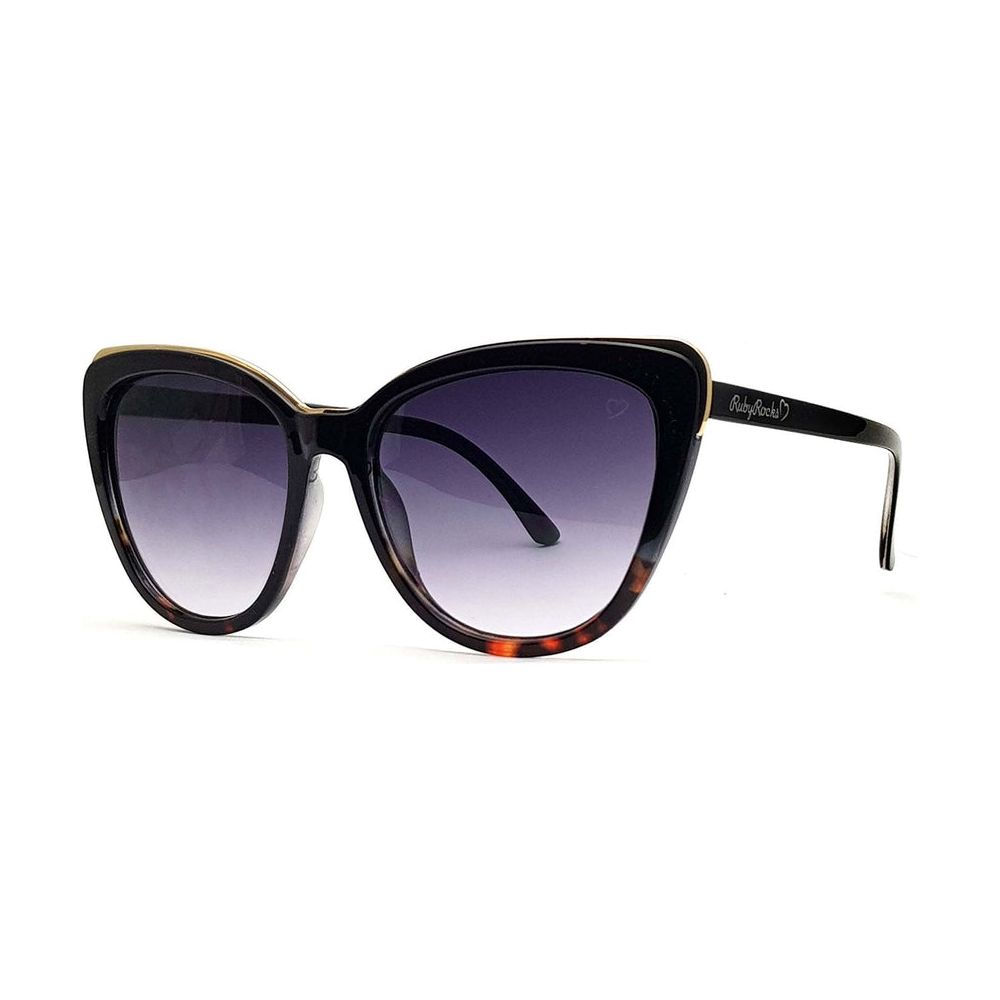 Ruby Rocks 'Roseanne' Cateye Sunglasses In Black & Tort