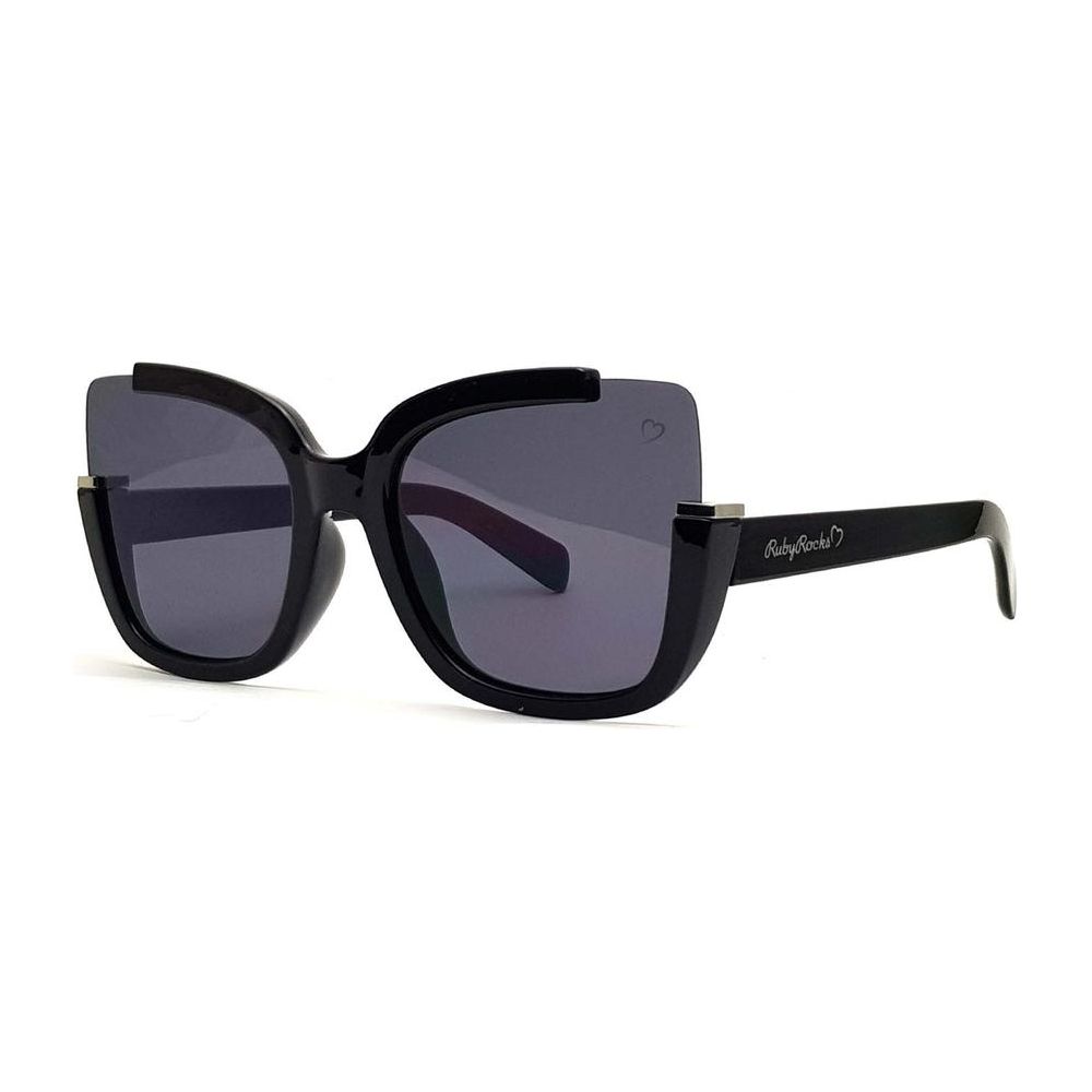 Ruby Rocks 'Elizabeth' Square Sunglasses In Black