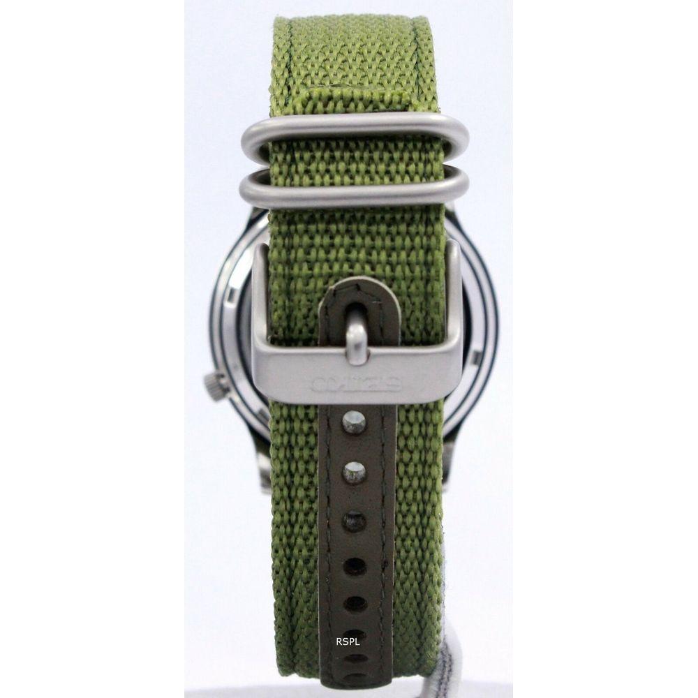 Seiko 5 Military Automatic Nylon SNK805K2 Men's Watch - Green Dial, Stainless Steel Case