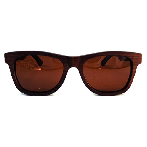 Load image into Gallery viewer, Crimson Wooden Sunglasses With Bamboo Case, Tea Polarized Lenses,
