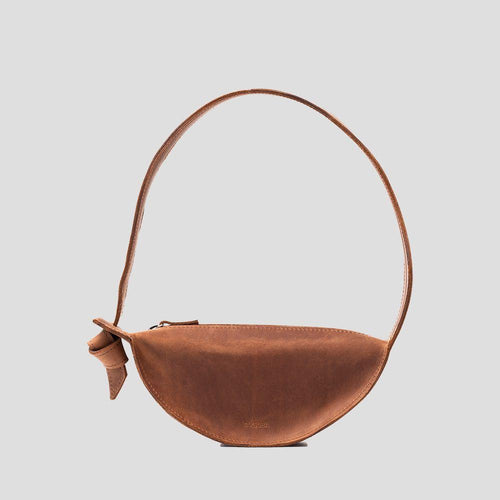 Load image into Gallery viewer, Designer Shoulder Bag - Crescent Cognac Brown
