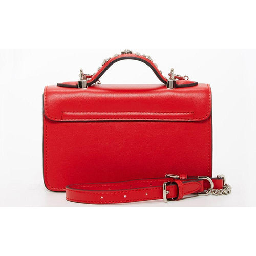 Load image into Gallery viewer, SUSU The Hollywood Studded Leather Crossbody Bag Red
