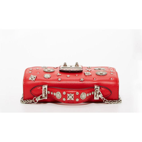 Load image into Gallery viewer, SUSU The Hollywood Studded Leather Crossbody Bag Red
