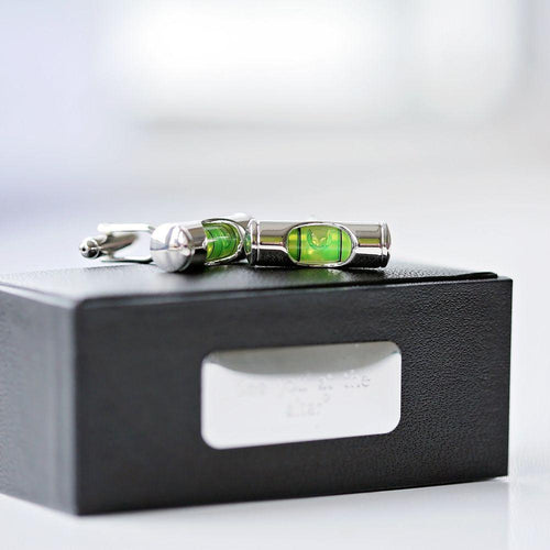 Load image into Gallery viewer, Spirit Level Cufflinks + Engraved Box
