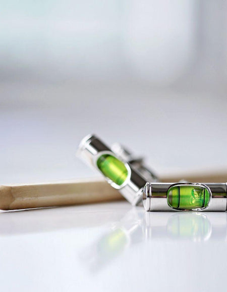 Spirit Level Cufflinks + Engraved Box
