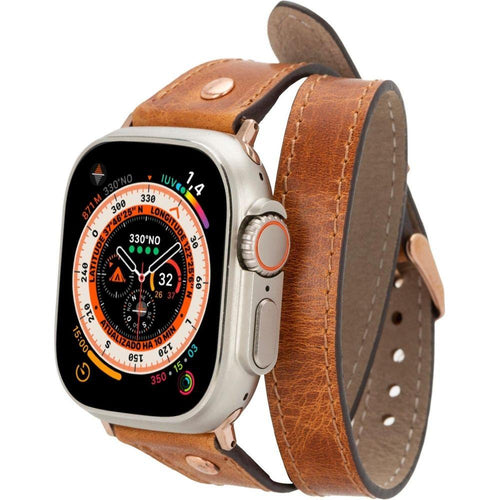 Load image into Gallery viewer, Syracuse Double Tour Leather Bands for Apple Watch 9, Ultra 2 and SE-16
