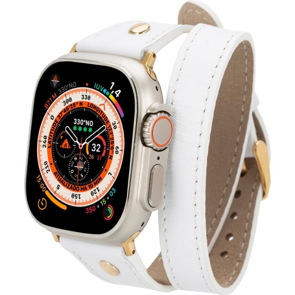 Syracuse Double Tour Leather Bands for Apple Watch 9, Ultra 2 and SE-24