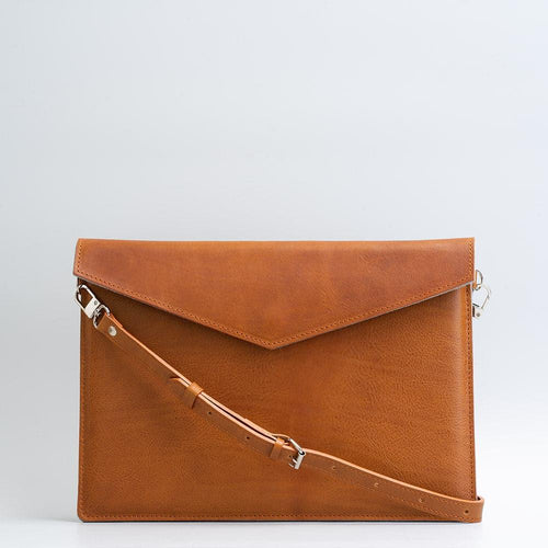 Load image into Gallery viewer, Leather Bag with adjustable strap for MacBook
