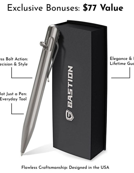 Titanium - Bolt Action Pen by Bastion®