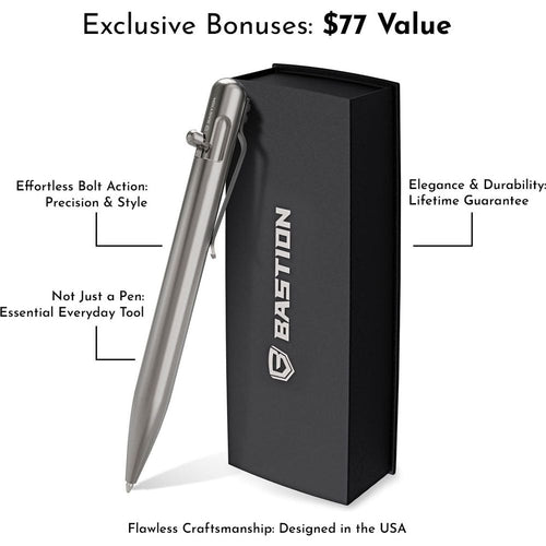 Load image into Gallery viewer, Titanium - Bolt Action Pen by Bastion®
